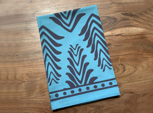 Teal Ferns Tea Towel