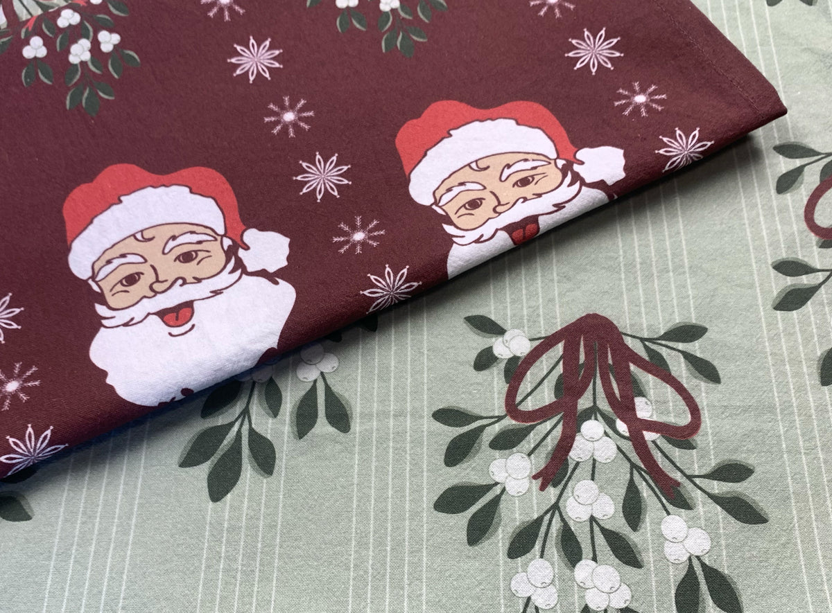 Santa’s Mistletoe on Red