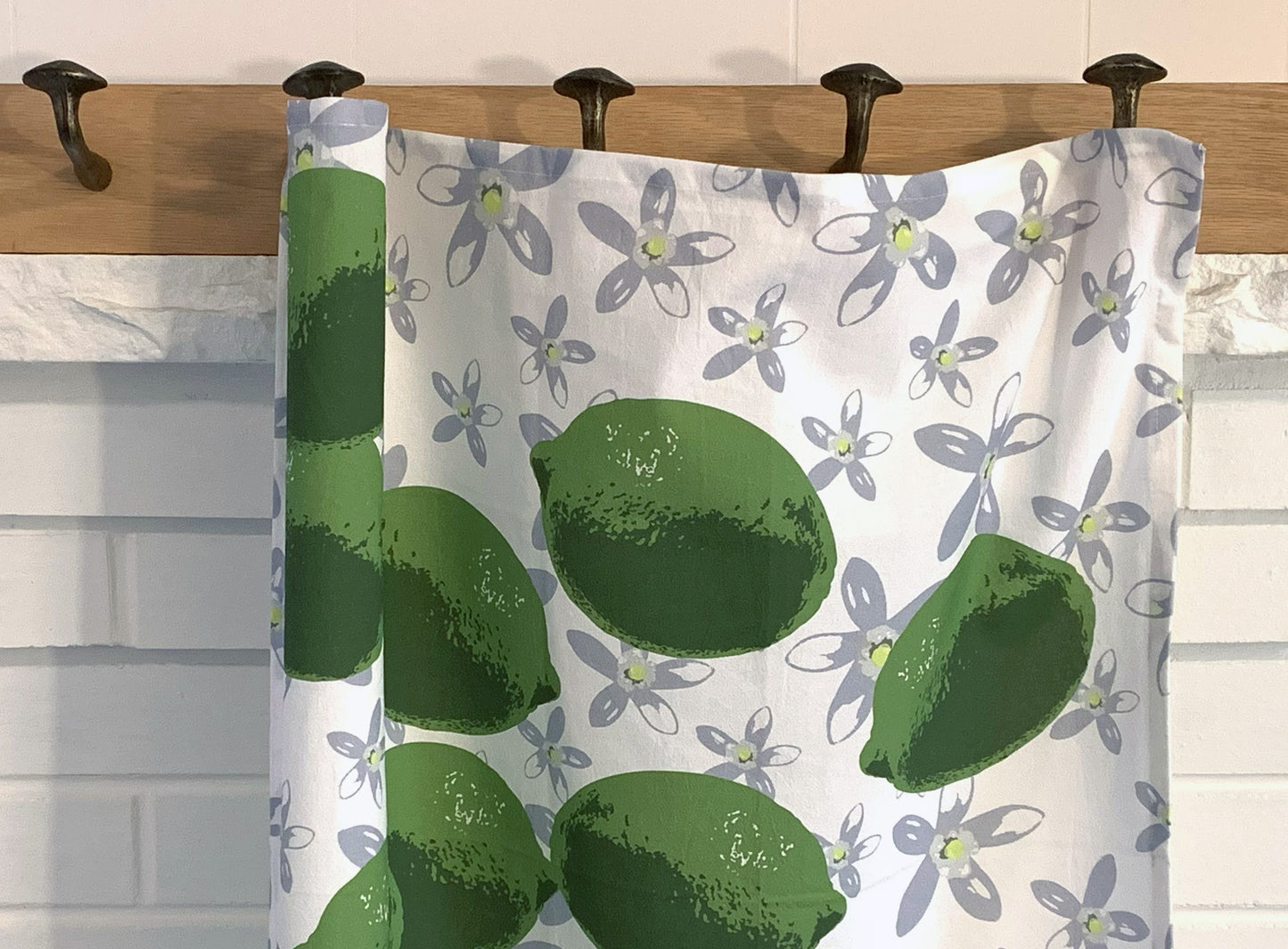 Lime Buds Tea Towel