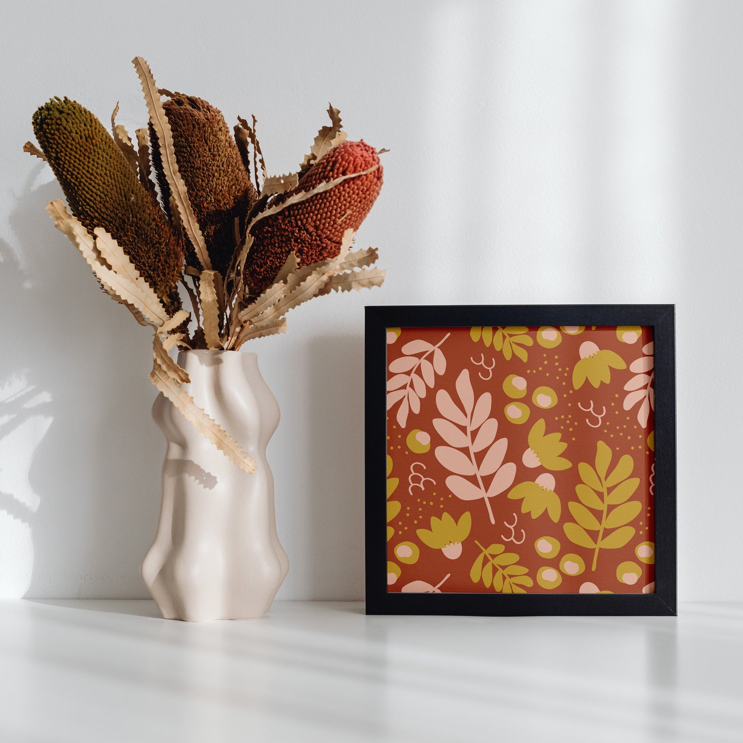 Fig Leaf Print, Sienna, Digital Download