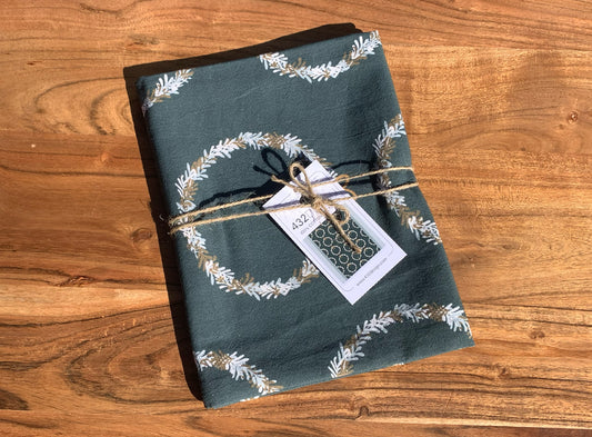 Holiday Wreaths on Green