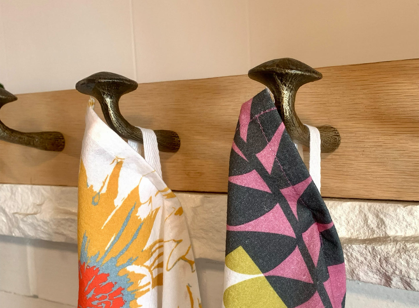 Daisies on Blue Tea Towel