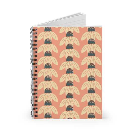 Rowed Coneflower Spiral Notebook