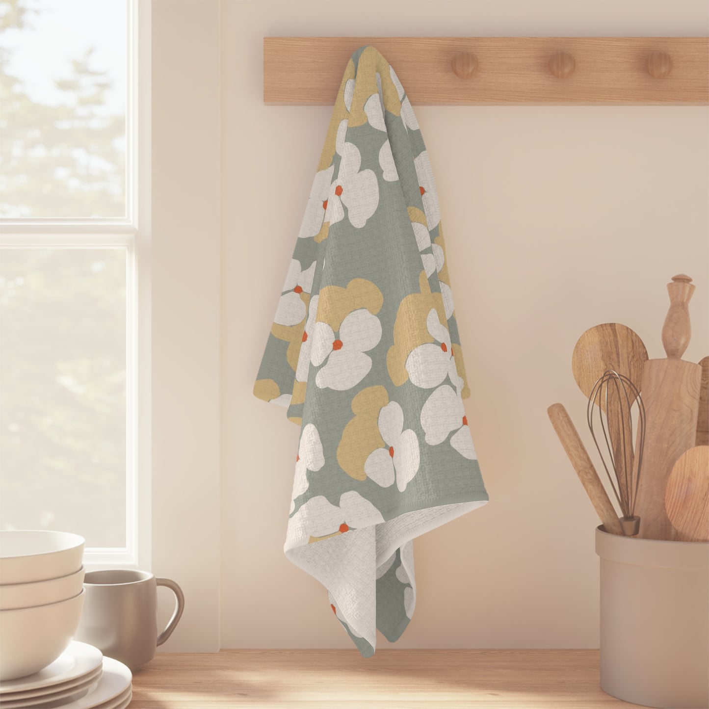 Pansy Tea Towel