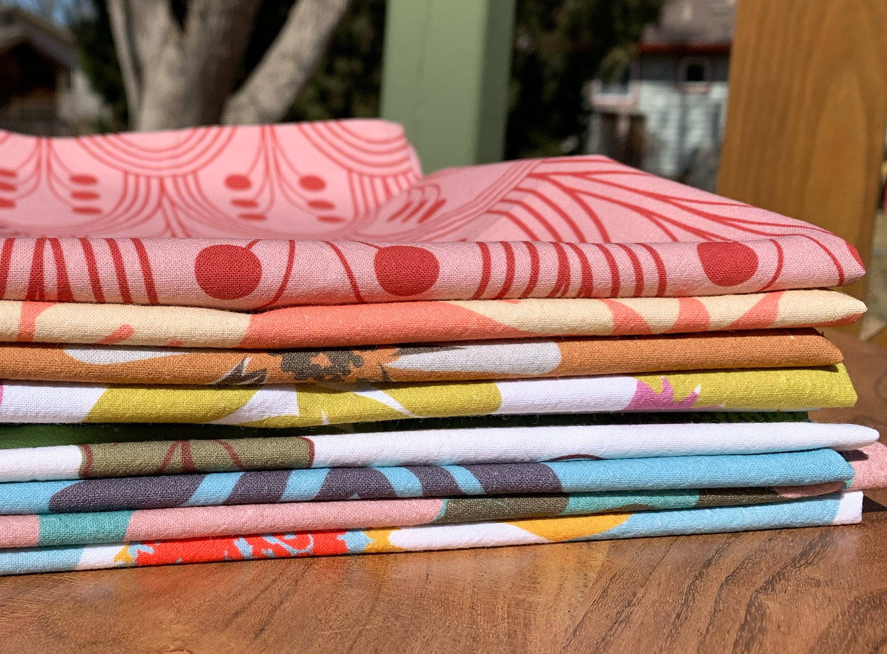 432 Design Stack of Tea Towels with  Original Designs