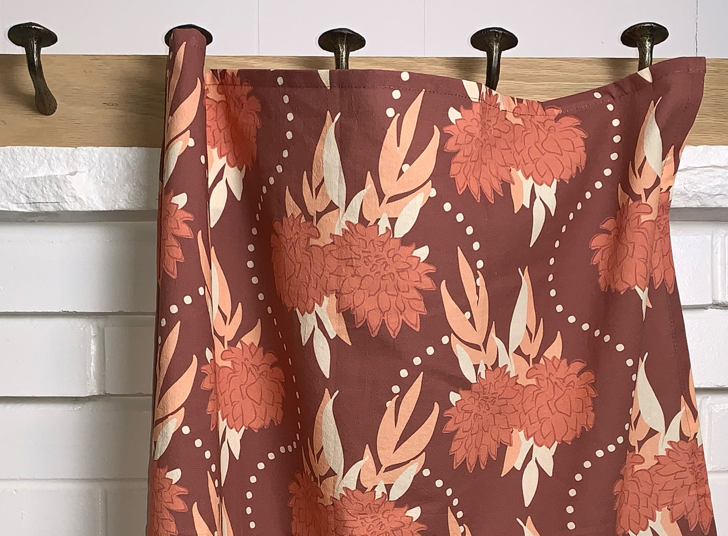 Trailing Dahlias Tea Towel