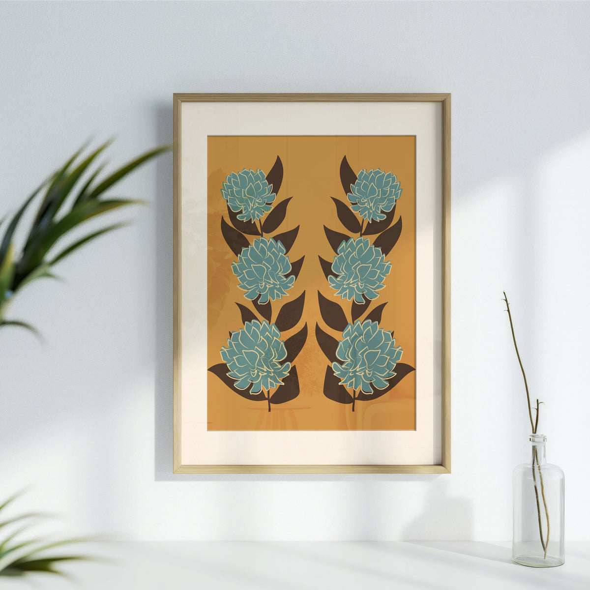 Autumn Dahlia Duet Print