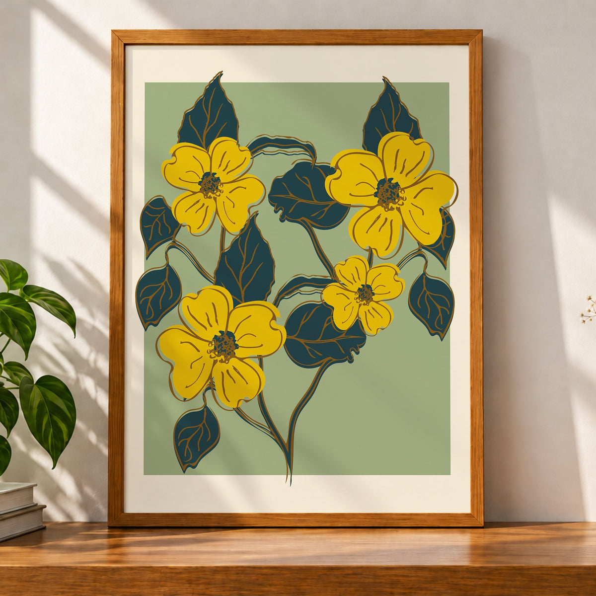 Golden Bloom Print
