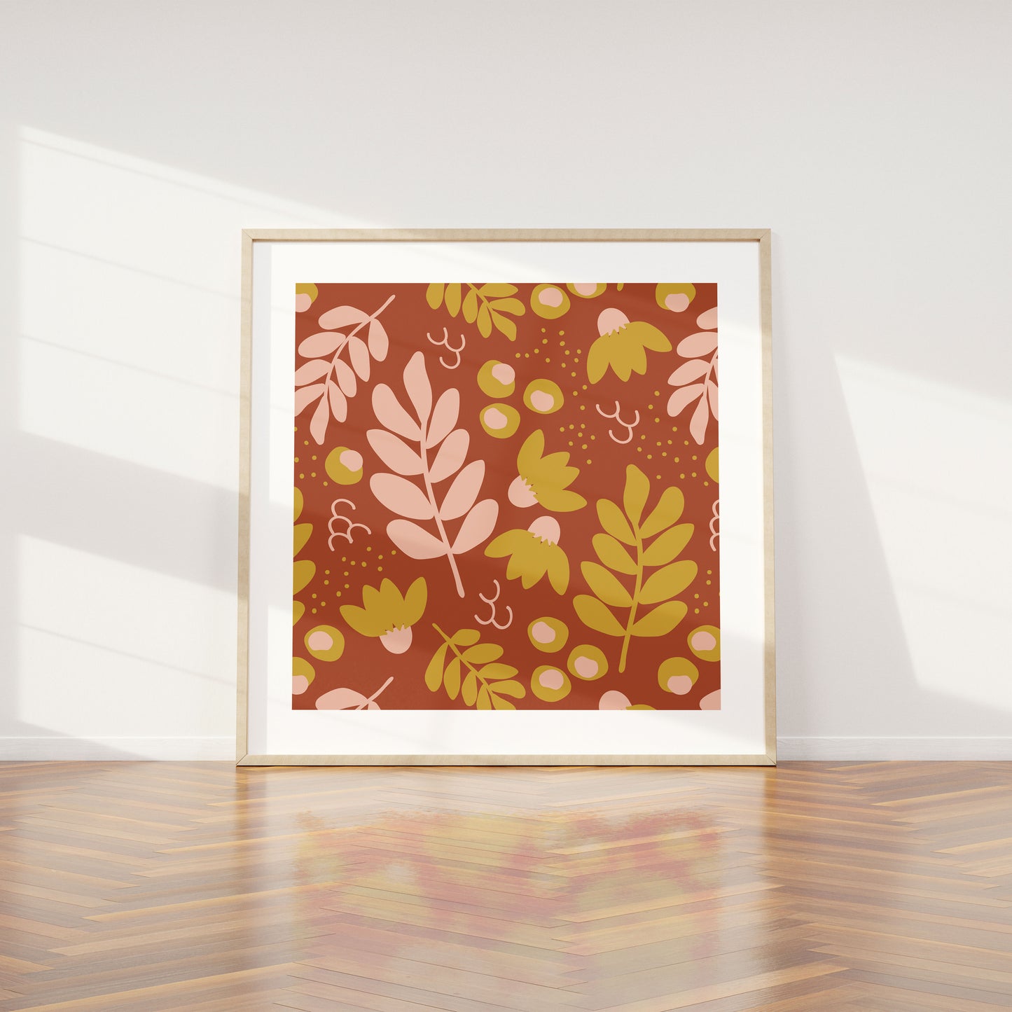 Fig Leaf Print, Sienna, Digital Download