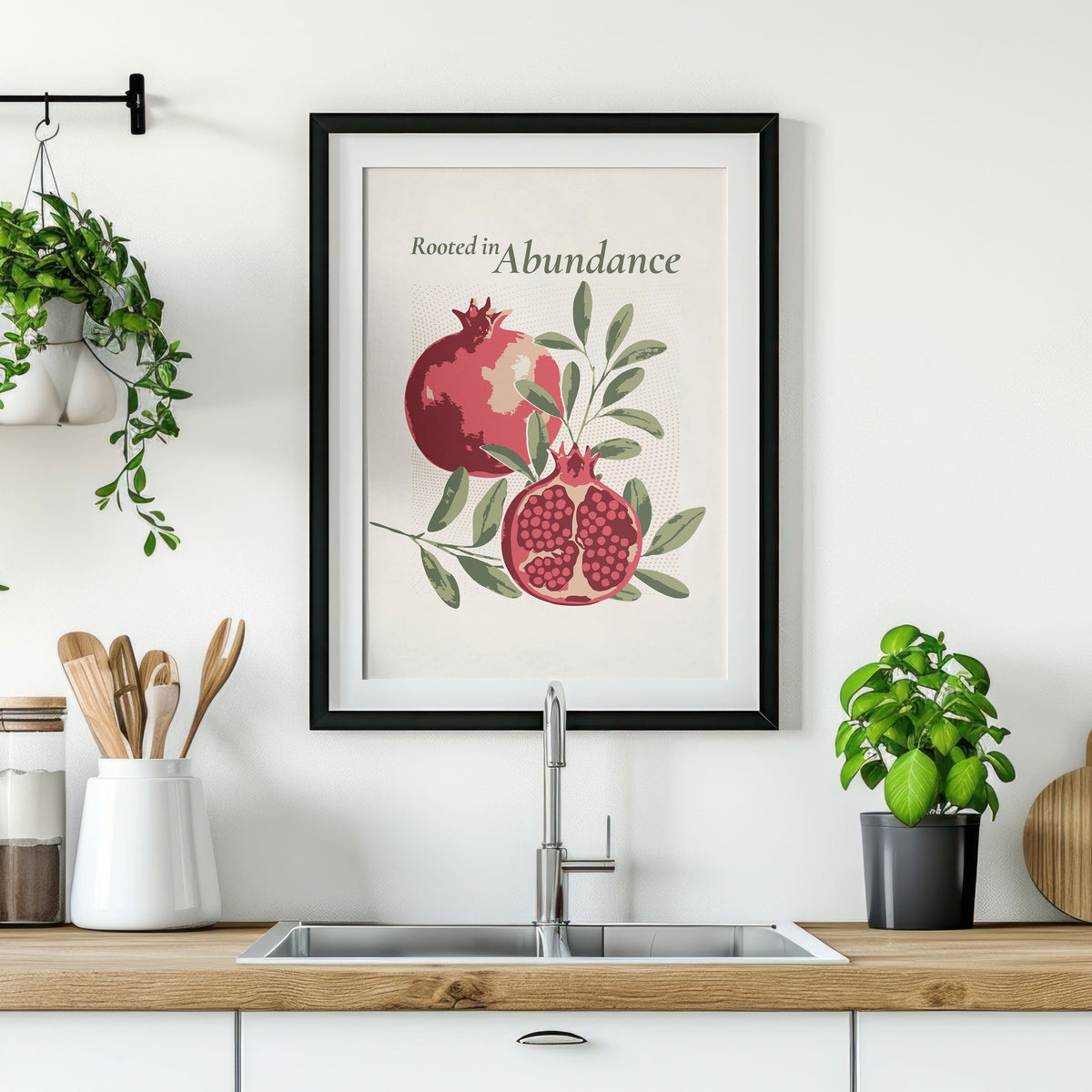 Pomegranate Rooted in Abundance Print in Kitchen by 432 Design