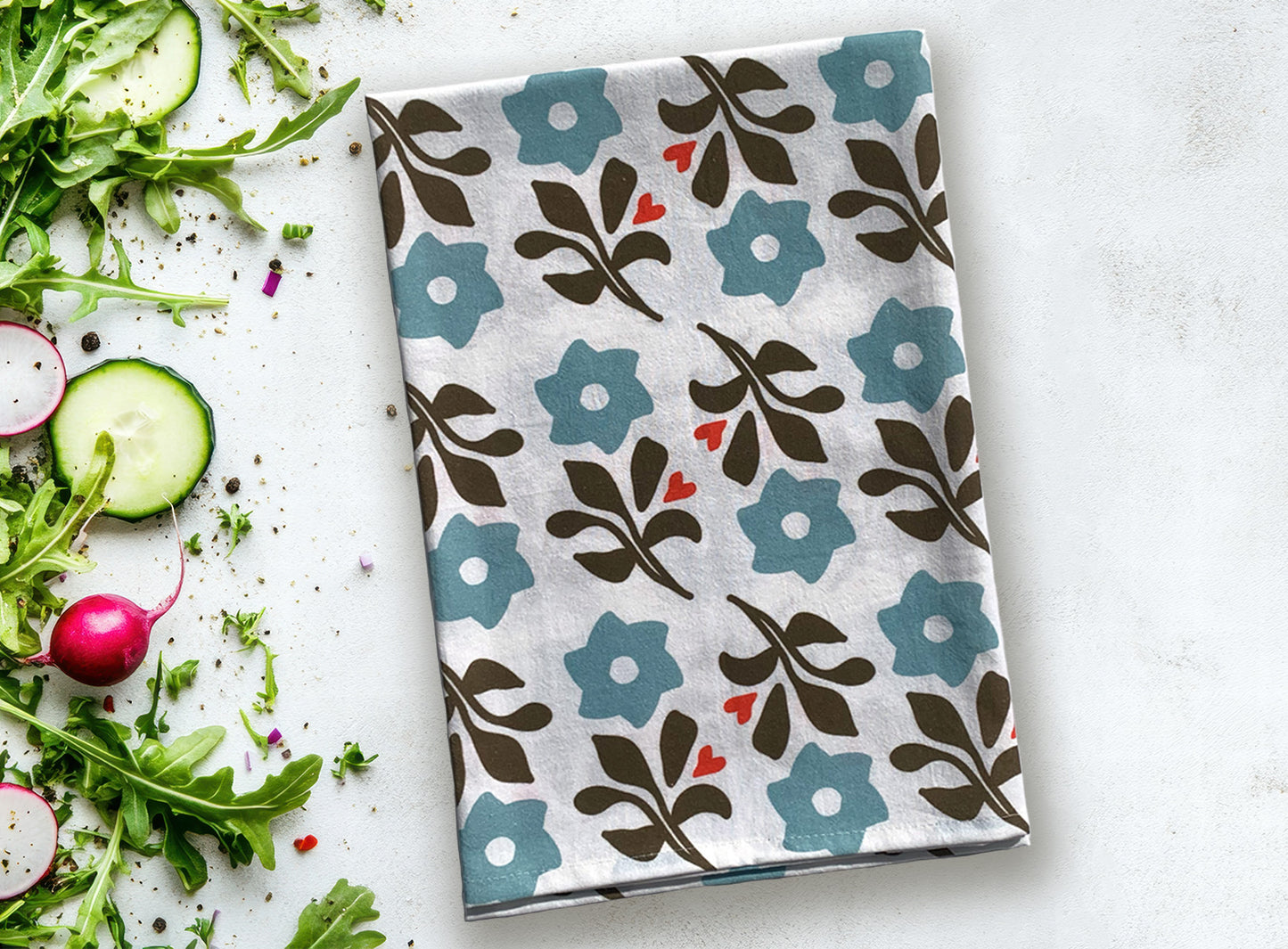 Sweet Flowers Tea Towel